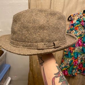 Mens Vintage 100% Wool Large Fedora Adam New York
